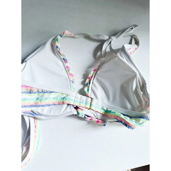 Victorias Secret Striped Seersucker 2 Piece Bikini Set L/34D - Picture 6 of 9